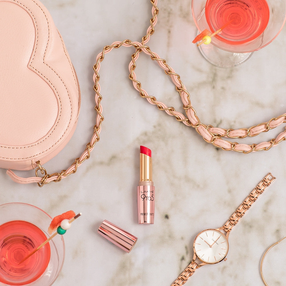 Lakme 9 To 5 Primer + Matte Lip Color - Berry Base, 3.6 g