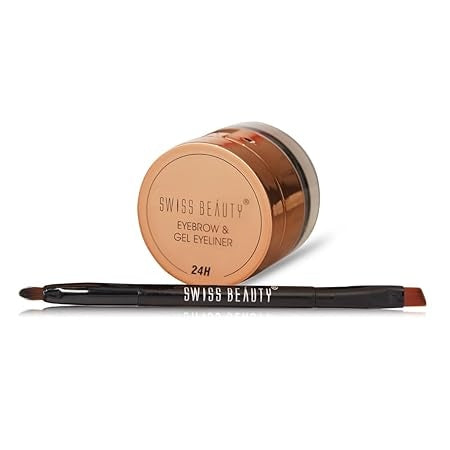 Swiss Beauty 3 In 1 Eyeliner, Eyebrow Filler and Kajal -01 Black (7g)