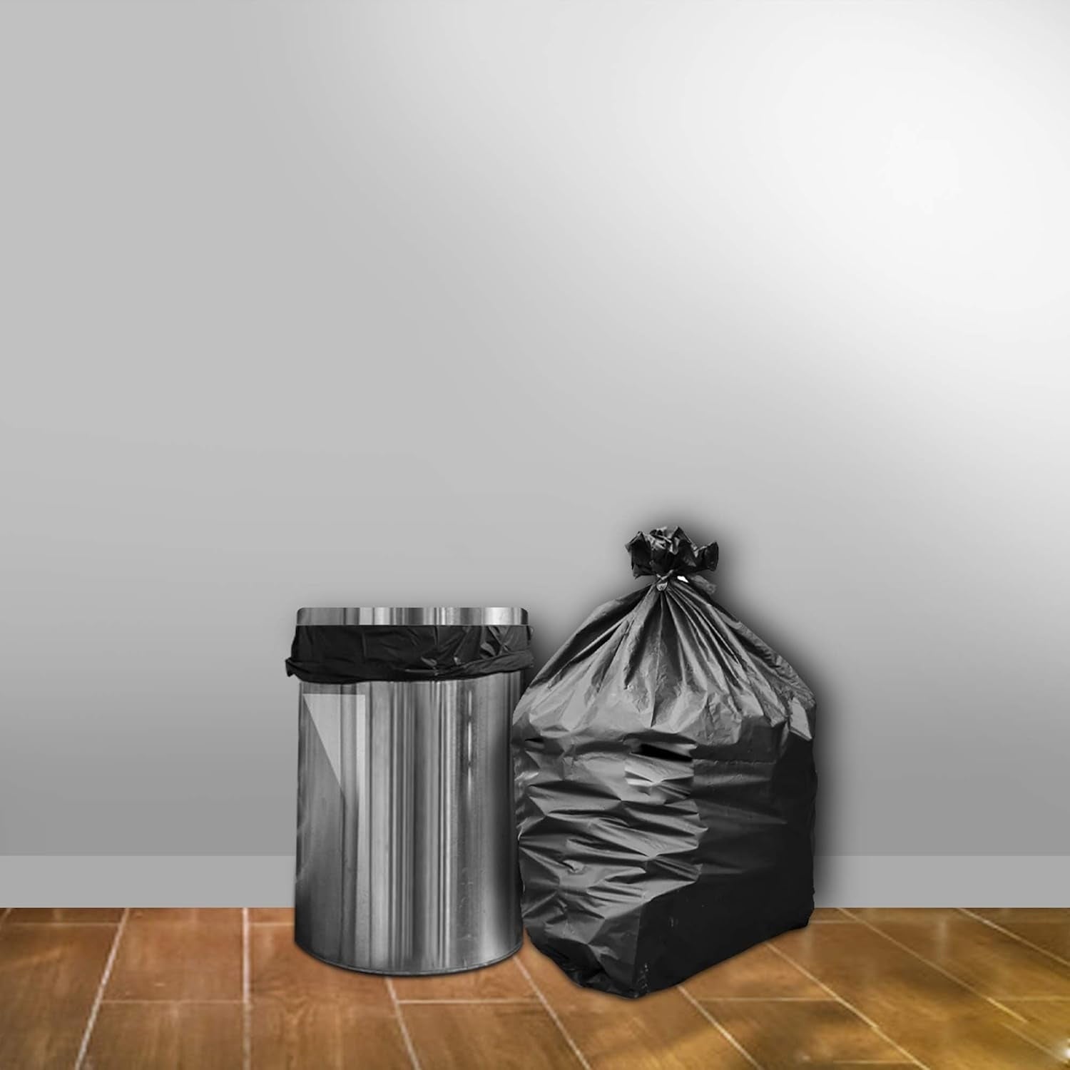 Presto Garbage Bags | Medium | 180 Count | 30 Bags X 6 Rolls | 19 X 21 Inches | For Dry & Wet Waste | Black