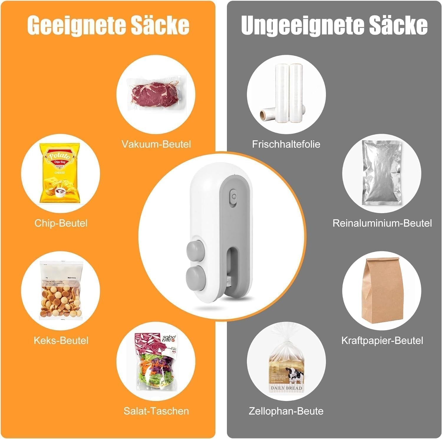 Sealing Clip - Portable Mini Sealing Machine Handheld Packet Sealer for Food, Chips, Fresh Storage, Plastic Bag, Multicolor