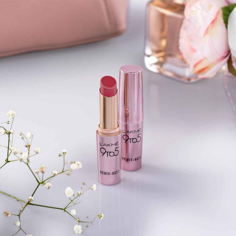 Lakme 9 To 5 Primer + Matte Lip Color - Rosy Sunday