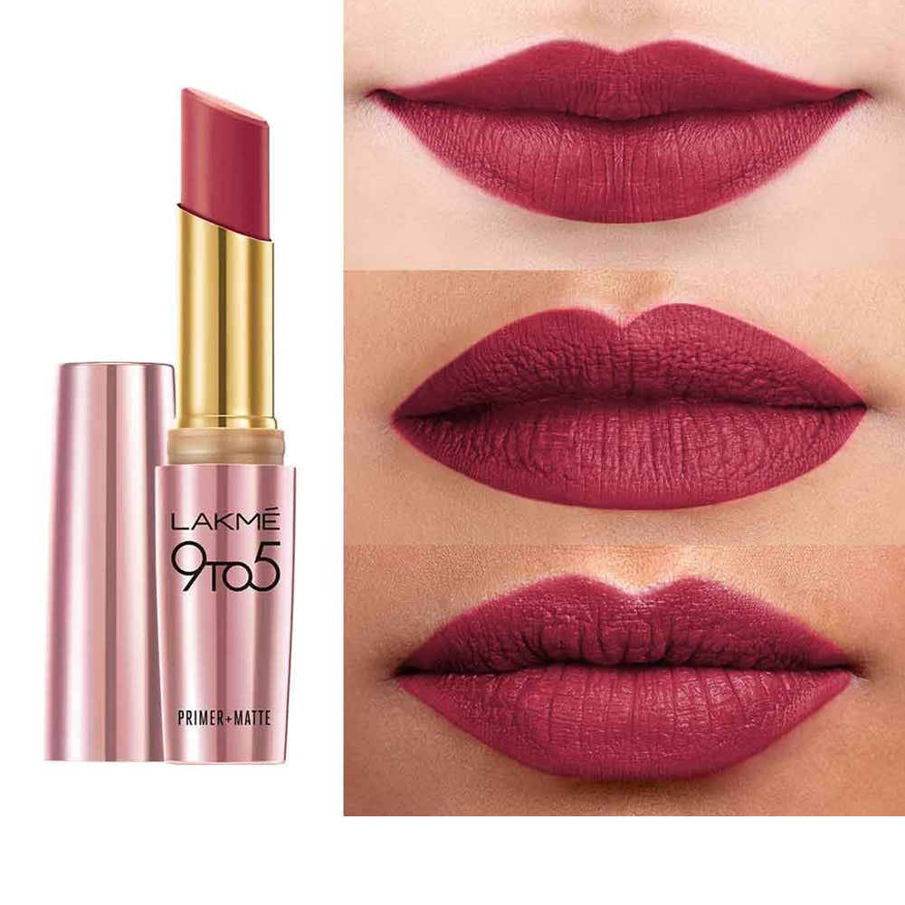 Lakme 9 To 5 Primer + Matte Lip Color - Rosy Sunday